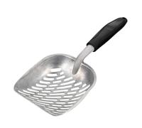 Toyvian Stainless Steel Cat Litter Scoop Durable Pet Up Cleaning Tool with Wide Mouth Design for Easy Waste Removal for All Types of Litter White