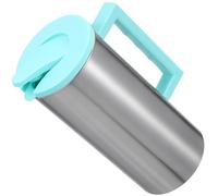 Toyvian Stainless Steel Cold Water Pitcher with Scale Large Capacity Nordic Green Juice Beverage Kettle Multipurpose Water Jug for Kitchen and Dining