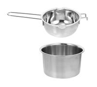 Toyvian Stainless Steel Double Boiler Pot for Wax Melting and Chocolate Melting Large Capacity Safe Boiling Water Pot for Butter Cheese Candy Candle Making Home and Bakery Use