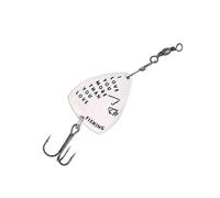 Toyvian Stainless Steel Fish Hook Guitar Pick Decor with I Love You More Than You Love Fishing Design Creative Fishing Lures Durable Triple Hooks Tackle Accessories