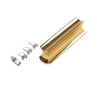 Toyvian Stainless Steel Guitar Slide Tone Bar 76mm Roundnose Solid Slide with 4 Metal Finger Picks Gold for Electric Guitar Lap Steel Playing