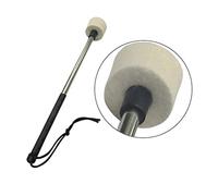 Toyvian Stainless Steel Handle Drum Stick Wool Felt Head Snare Drum Mallet Percussion Mallets for Marching Band Drumsticks