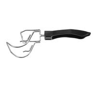Toyvian Stainless Steel Oven Rack Puller and Grill Grate Lifter Gripper with Plastic Handle, Easy to Carry and Eliminates Risk of Burns, for Barbecues and Outdoor Use with Baking Trays