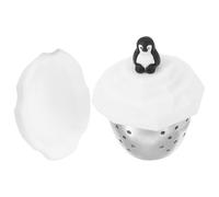 Toyvian Stainless Steel Penguin Tea Strainer Tea Filter Creative Loose Leaf Infuser Travel for Home and Office Use