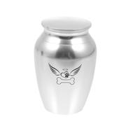 Toyvian Stainless Steel Pet Cinerary Storage Box Mini Cremation Urn for Ashes Small Portable Bone Ash Casket Silver Heart-shaped Design for Dogs Cats Rabbits Memorial