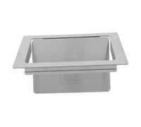 Toyvian Stainless Steel Recessed Garbage Lid Side Mount Trash Can Cover Flush Built-in Push Flip Panel for Kitchen and Milk Tea Shop Cabinet Waste Disposal Space-saving Sealed Design