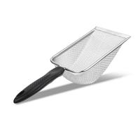 Toyvian Stainless Steel Reptile Sand Scoop Shovel with Fine Mesh Sifter for Tortoise Bearded Dragon Bedding Cleaning Terrarium Substrate Accessory
