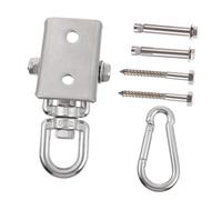 Toyvian Stainless Steel Swing Hanging Hook with Fixing Plate Easy Install Suspension Hooks for Indoor Outdoor Fitness Equipment Sandbags Hammocks and Swings Safety Support