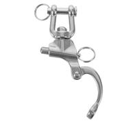 Toyvian Stainless Steel Swivel Snap Shackle with Spring Load Quick Release for Sailing Rigging and Marine Applications, Fork Type Rotating Hook with Tangle Prevention and Sturdy