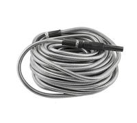 Toyvian Stainless Steel Telescopic Garden Hose and Smooth Glide Function 25ft with Kink Resistant Design Includes Spray Nozzle, EU Standard Watering Hose for Yard and Garden Use