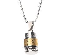 Toyvian Stainless Steel Urn Necklace Lightweight and Rust Resistant for Ashes of Loved One Cremation Jewelry Keepsake Pendant Memorial Necklace for Men and Women