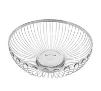 Toyvian Stainless Steel Vegetable and Fruit Storage Basket 26cm Large Hollow Wire Kitchen Counter Bowl for Bread Snacks and Produce Organization