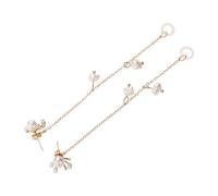 Toyvian Sterling Silver Earphone Anti-loss Chain with Soft Silicone Ring Copper In-ear Earbud Retention Strap for Sports Travel Work Korean Style Drop Earring Design