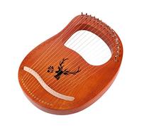 Toyvian String Lyre Harp Portable Handheld Musical Instrument Metal Strings for Warm Tone Includes Tuning Key and Manual for Music