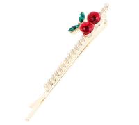 Toyvian Stylish Rhinestone Cherry Hair Clip for Women Cute Side Hairpin with Playful Embellishments for Daily Wear Parties and Special Occasions Charming Hair Accessories