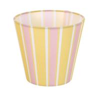 Toyvian Stylish Table Lamp Shade with Modern Vertical Striped Fabric and Iron Frame, Yellow Bell-Shaped Lampshade for Bedroom Or Dining Room, Easy Maintenance and Minimizing Glare