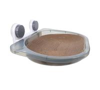 Toyvian Suction Cup Mounted Hammock with Scratching Board Versatile Indoor Cat Bed for Balconies and Living Rooms Breathable and Scratch Resistant Supports Ample Stretching Space