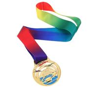 Toyvian Swimming Award Medal: Gold Metal Champion Medal - First Place Award With Ribbon For Racing Water Sports And Event Trophies