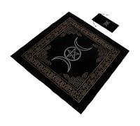 Toyvian Tarot Cards Tablecloth and Pouch Set for Divination and Altar Use, Black Fabric Material, Comfortable and Wear-resistant, for Protecting and Organizing Tarot Decks