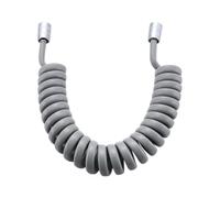 Toyvian Telescopic Hand Shower Hose with Spring Shape Pu Material, Sturdy and Stable Bathroom Water Hose for Toilet and Wash Basin, 2m Flexible Sprayer Replacement Pipe