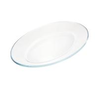 Toyvian Tempered Glass Fish Serving Plate Oval Steamed Fish Tray Multi-Function Food Platter Smooth Surface Oven Safe for Home Kitchen Restaurant Appetizers Desserts