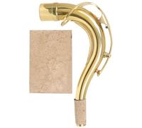 Toyvian Tenor Sax Neck Replacement Kit Brass with Cork Sheet Suitable for Jazz and Concert Saxophone Players