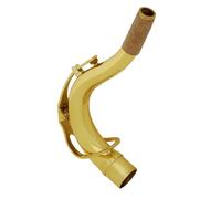 Toyvian Tenor Saxophone Bend Neck Replacement 27.5mm Brass B-flat Tenor Sax Neck Compatible Alto and Soprano Saxophones Gold Finish
