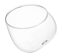 Toyvian Terrarium Glass Bowl 15Cm Diameter Clear Glass Container Slant Cut Decorative Creative Terrarium Plant Bowl for Present Home Office