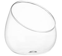 Toyvian Terrarium Glass Bowl 15Cm Diameter Clear Slant Cut Glass Container Succulent Display Versatile Terrarium Plant Bowl for Present Plant Lovers