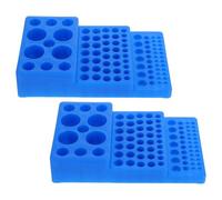 Toyvian Test Tube Rack Holder and Safe Stable Storage Plastic Blue with 92 Holes 2pcs for Efficient Space Utilization for Test Tubes and Vials for Laboratory Tasks and Chemistry Research