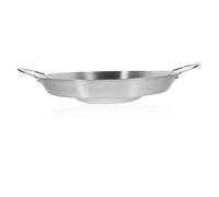 Toyvian Thickened Stainless Steel Deep Fryer Pot Flat Concave Frying Pan for Home and Restaurant Use Rapid Heat Conduction Non-deformable Cookware for Steaks and Potatoes