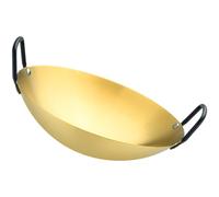 Toyvian Thickened Stainless Steel Wok with Double Handles Design and Rivet Reinforcement, Sturdy Everyday Pan for Kitchen Cookware, Easy to Clean and Suitable for Outdoor Cooking