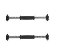 Toyvian Threaded Dumbbell Bars 2PCS with Adjustable Handles and Spinlock Collars, Steel Build, Universal Compatibility, 1 Inch Weight Plates for Weightlifting