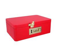 Toyvian Tinplate Storage Box Secure Lock Small Vintage Metal Tin for Jewelry Keepsakes for Trinket Organization
