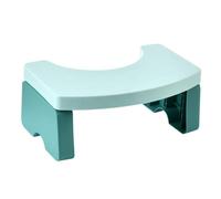 Toyvian Toilet Stool PP Green Concave Curved Footrest Step Stool for Bathroom, Toilet Assistance Steps for Aged Person, Reduces Straining and Bloating