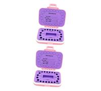 Toyvian Tooth Fairy Box 2pcs Box Baby Tooth Lost Teeth Container Baby Teeth Keepsake Case Kids Keepsake Organizer Kids Organizer Pink Containers Holder Eva Storage Child Bracket