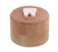 Toyvian Tooth Keepsake Box Wooden First Tooth and Hair Storage Case for Boys and Gift for