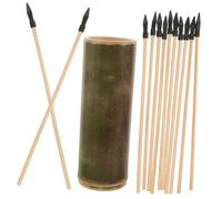 Toyvian Toss Pot Game Set Bamboo Tubes and Arrows Outdoor Interactive Throwing Game for Boys and Girls and Adults for Team Building Activities and Parties