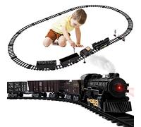 Toyvian Toy Train Set for Boys Girls 4-7, Christmas Electric Train Set for Kids, Christmas Tracks Railway Model Toys