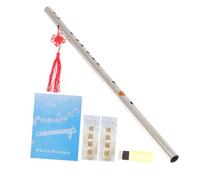 Toyvian Traditional Chinese Flute Stainless Steel F/g Tone Accurate Sound Portable for Boys and Girls Christmas