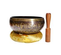 Toyvian Traditional Singing Bowl Meditation Bowl Yoga Tool Sound Therapy 12.5cm Decorative Random