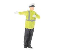 Toyvian Traffic Police Model Miniature Street Props Tiny House Traffic Police Miniature Figurines Community Helpers Resin