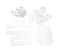 Toyvian Transparent Acrylic Hamster Cage Accessories Kit with Screws Nuts Gaskets Fixing Sheets Fit for Small Pets DIY Cage Upgrades and Replacements