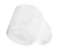 Toyvian Transparent Acrylic Tissue Box Desktop Organizer Roll Towel Dispenser Compact Paper Towel Holder for Home Office Bathroom Tabletop Storage