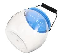 Toyvian Transparent Fishing Bucket with Lid and Handle Portable Plastic Fish Bowl for Catching and Observing Crabs Seashells and Small Creatures Sturdy Seawater Resistant Design for Beach