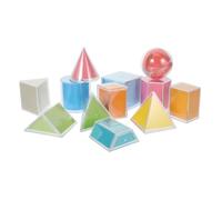 Toyvian Transparent Geometric Solids Manipulatives for Preschoolers Educational Shapes Models for Perspective Geometry Teaching Interactive Math Learning Tool