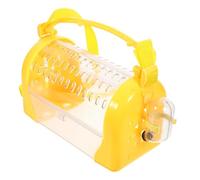Toyvian Transparent Plastic Hamster Carrier Cage with Food Bowl and Waterer Portable Small Pet Travel Box for Dwarf Hamsters Sturdy Lightweight Pet Carrier for Outdoor Use