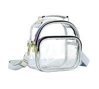 Toyvian Transparent PVC Crossbody Bag for Women Clear Purse with Capacity and Material Lightweight Outdoor Single Shoulder Bag for Travel Shopping Daily Use Stylish Clear Stadium Purse