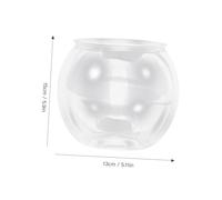 Toyvian Transparent Unbreakable Desktop Fish Tank for Office and Home Decor Medium Round Fish Bowl for Creative Tabletop Aquarium Durable and Stylish Tank Globe