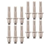 Toyvian Tungsten Steel Tip Set 12Pcs for Trekking Pole Replacement, Metal Walking Stick End Caps Threaded Design for Outdoor Hiking and Trail Use